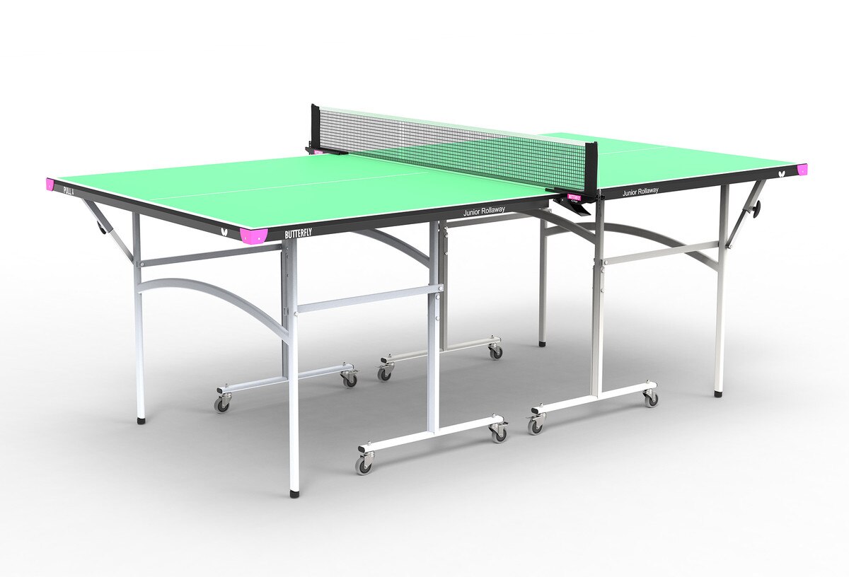Butterfly Junior Rollaway Table: Entire shot of green table